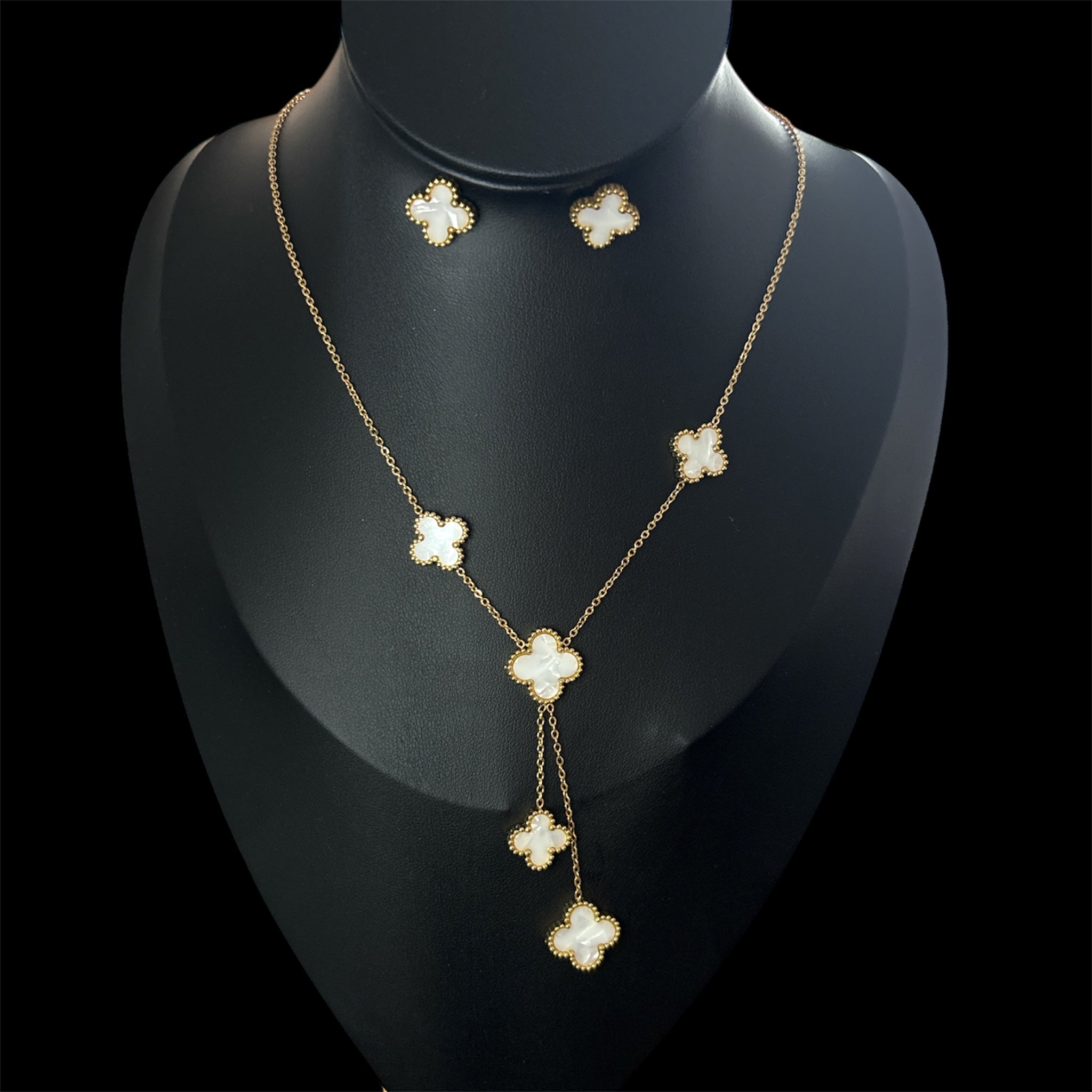Set Collana e Orecchini quadrifoglio 🍀