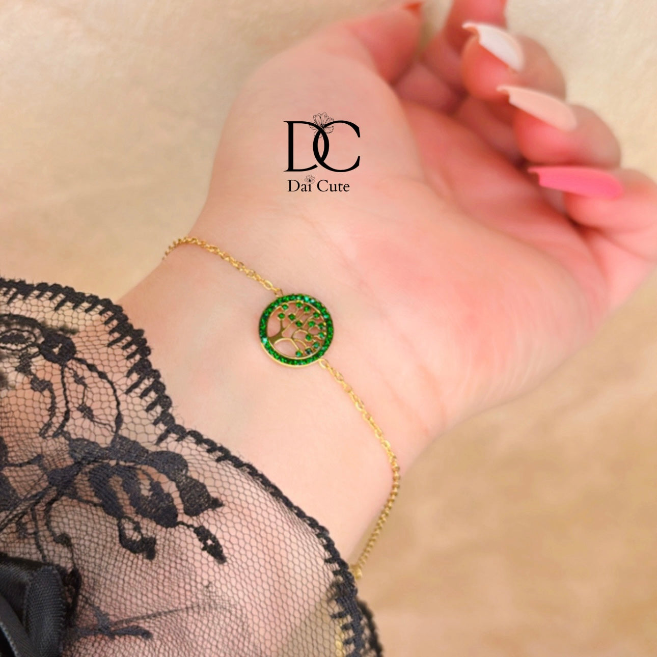 Bracciale albero verde