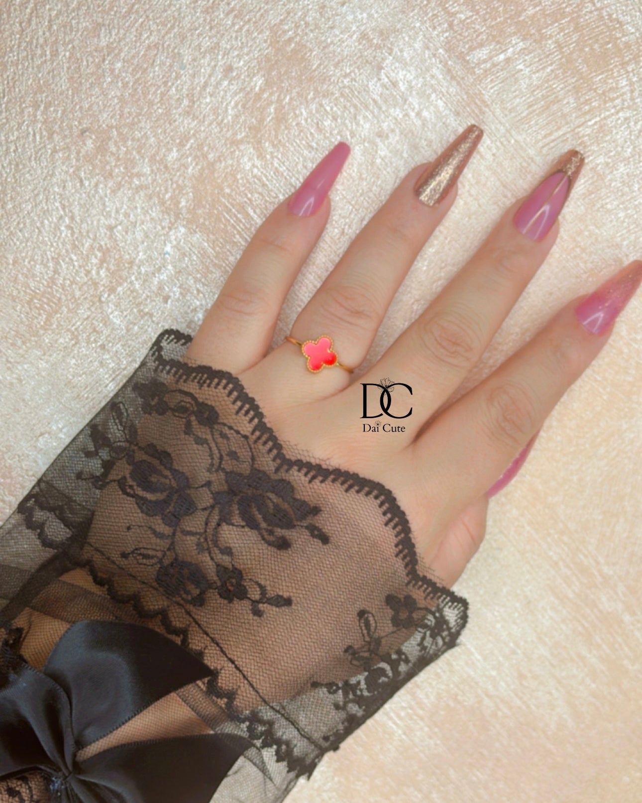 Anello quadrifoglio π