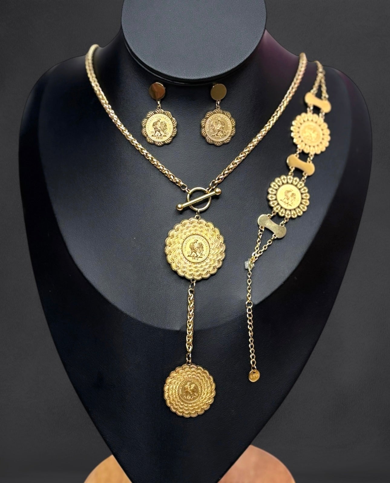 Set Pappagallo Collana bracciale orecchini