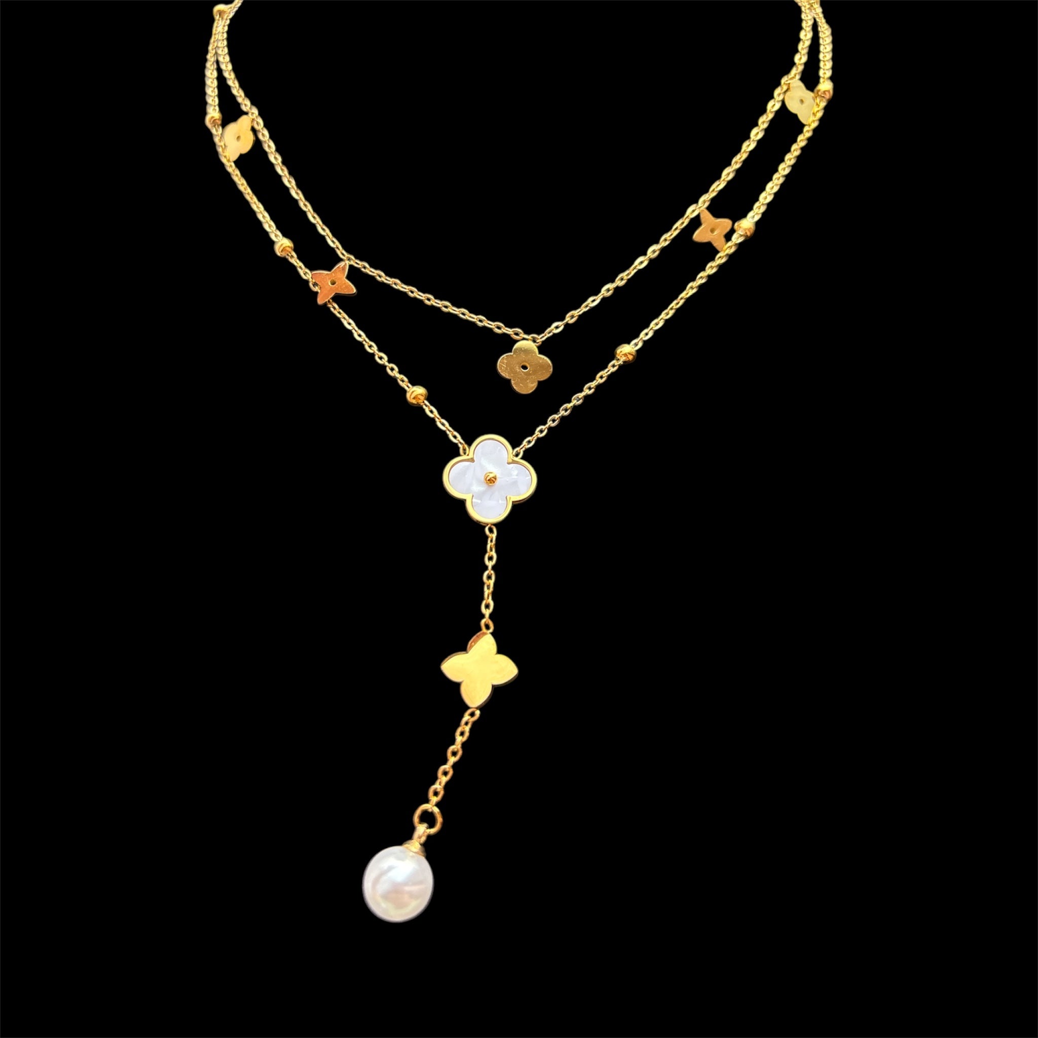 Collana Doppio Quadrifoglio”