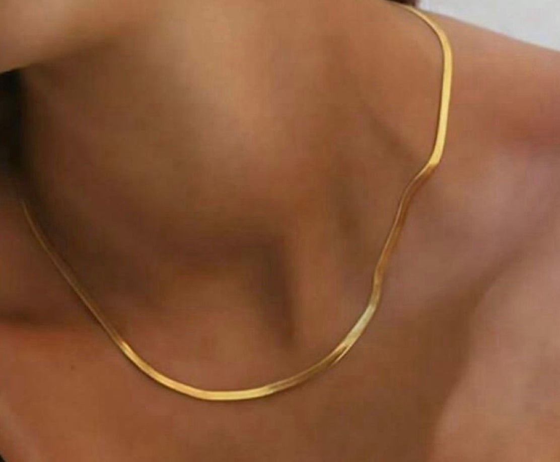 Collana Serpente in Acciaio Inossidabile Placcato Oro 18 Carati