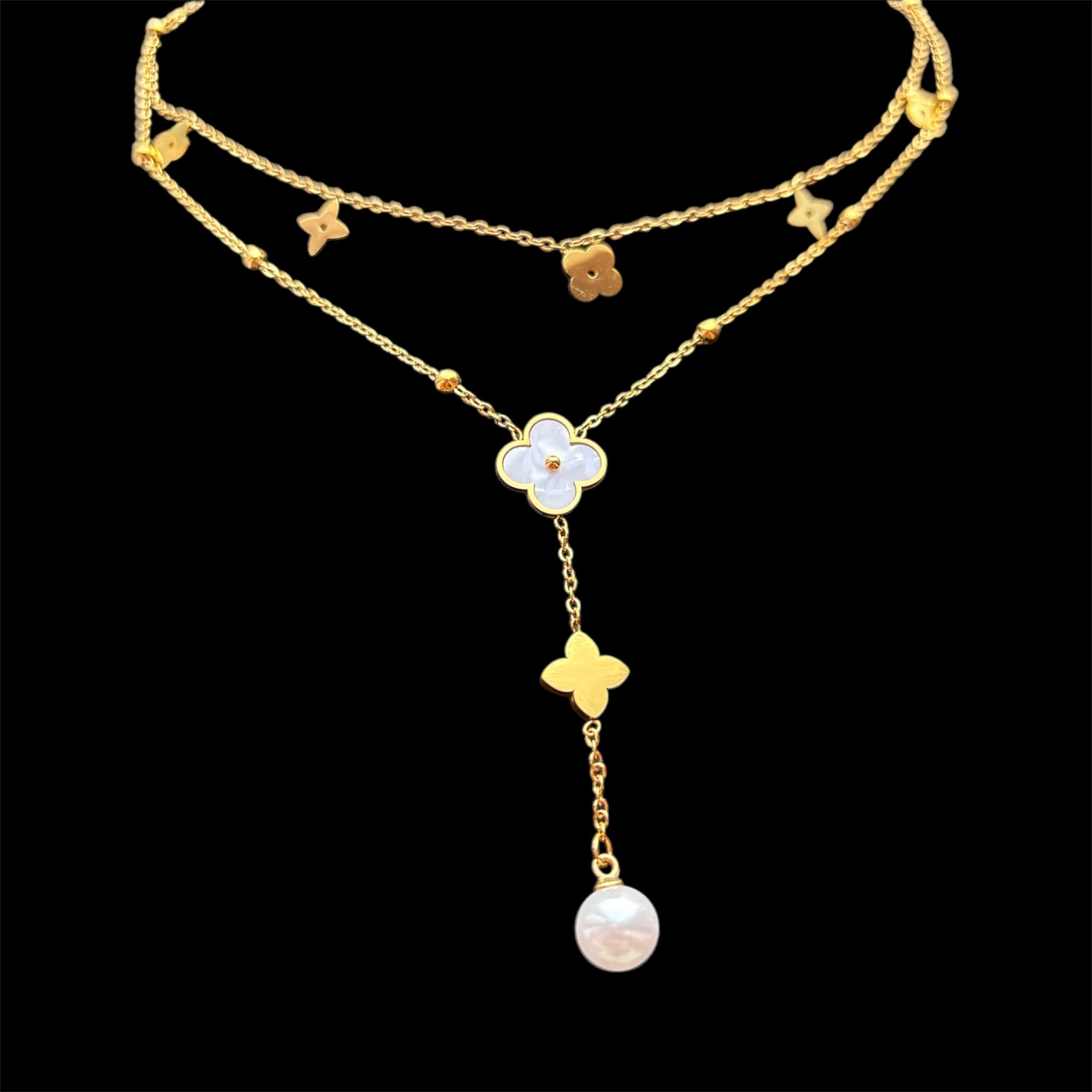 Collana Doppio Quadrifoglio”
