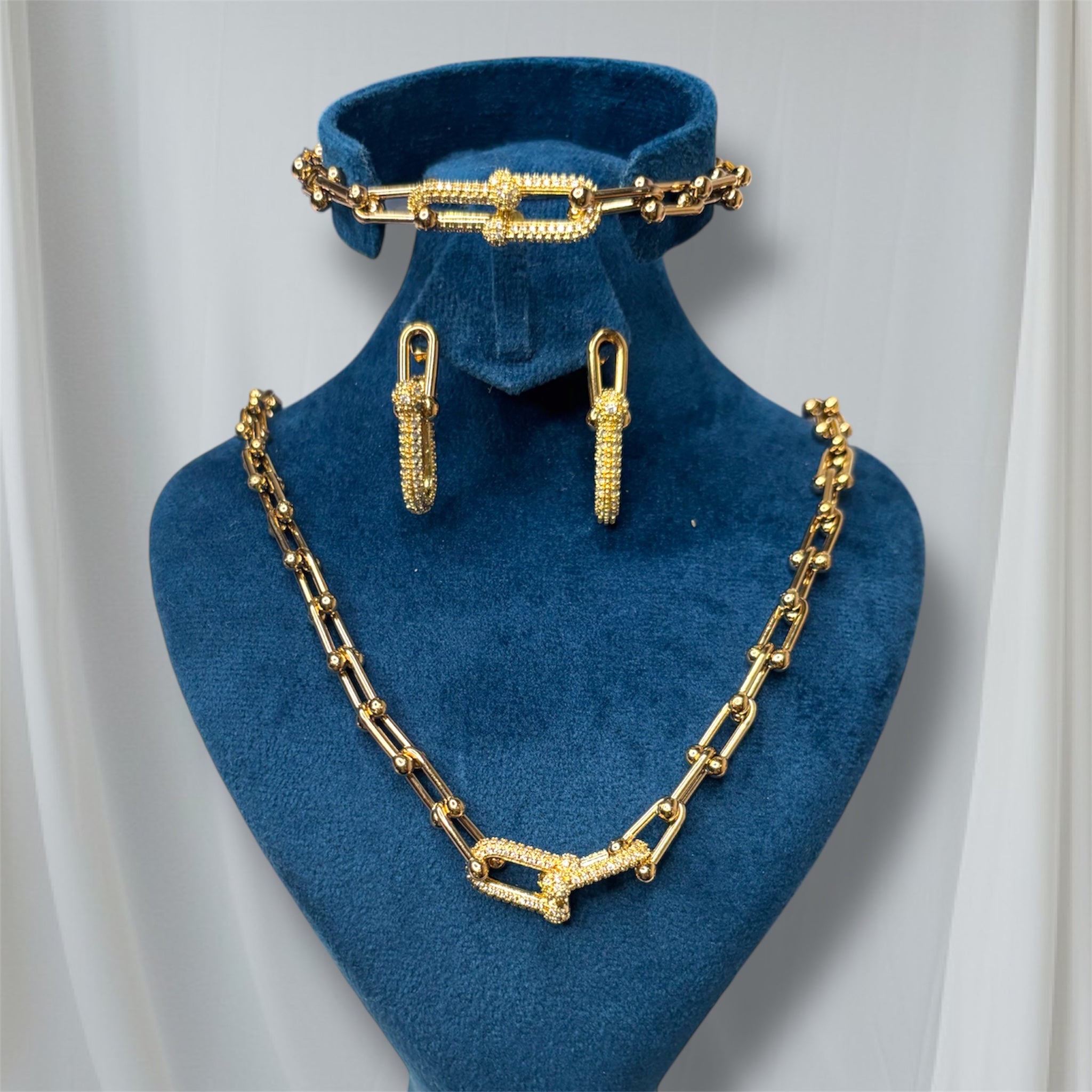 Set Tiffana collana bracciale orecchini