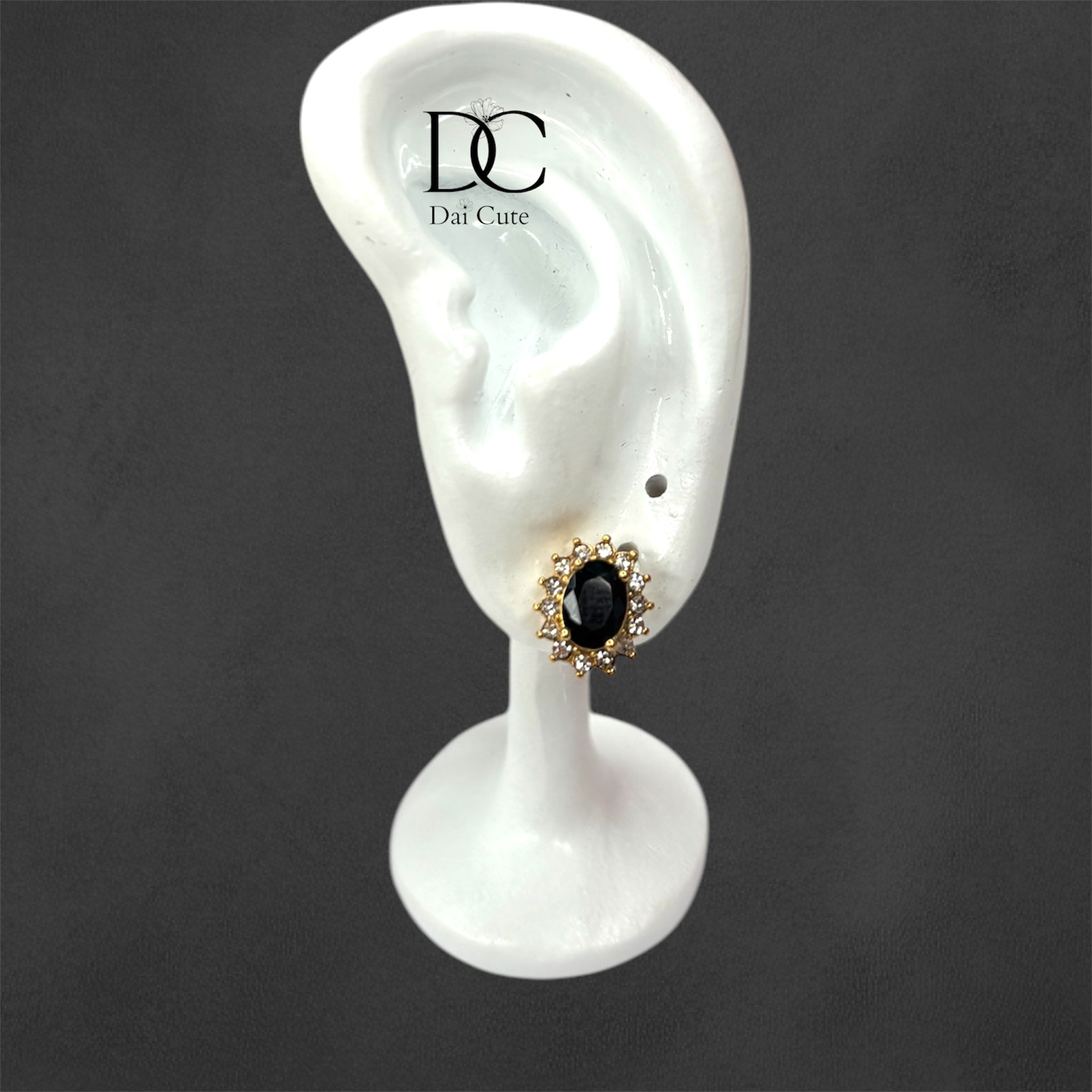 Orecchini Strass Ovale