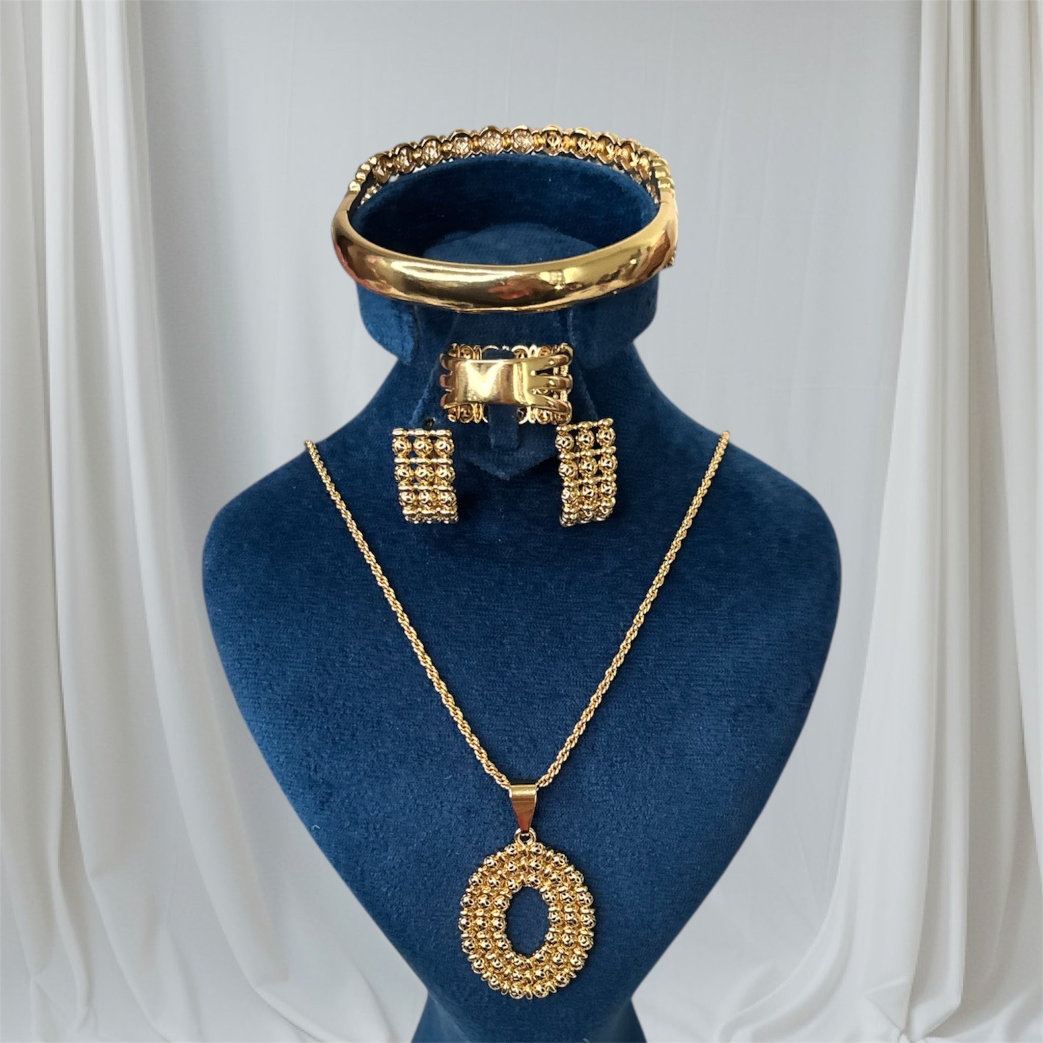 Set deg lebra fi tlata collana bracciale orecchini