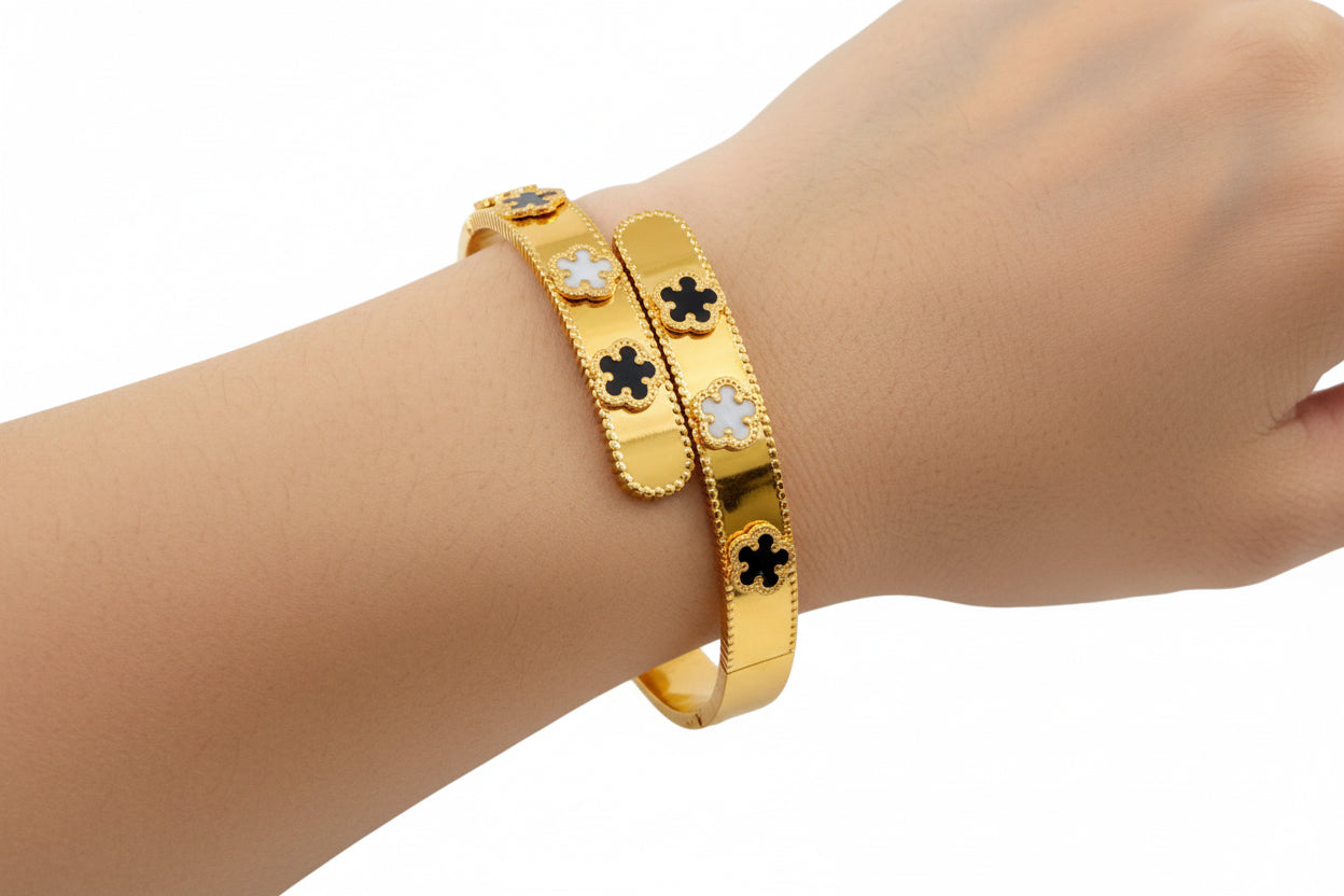 Braccialetto Vancara Quadrifogli Placcato Oro 18 Carati