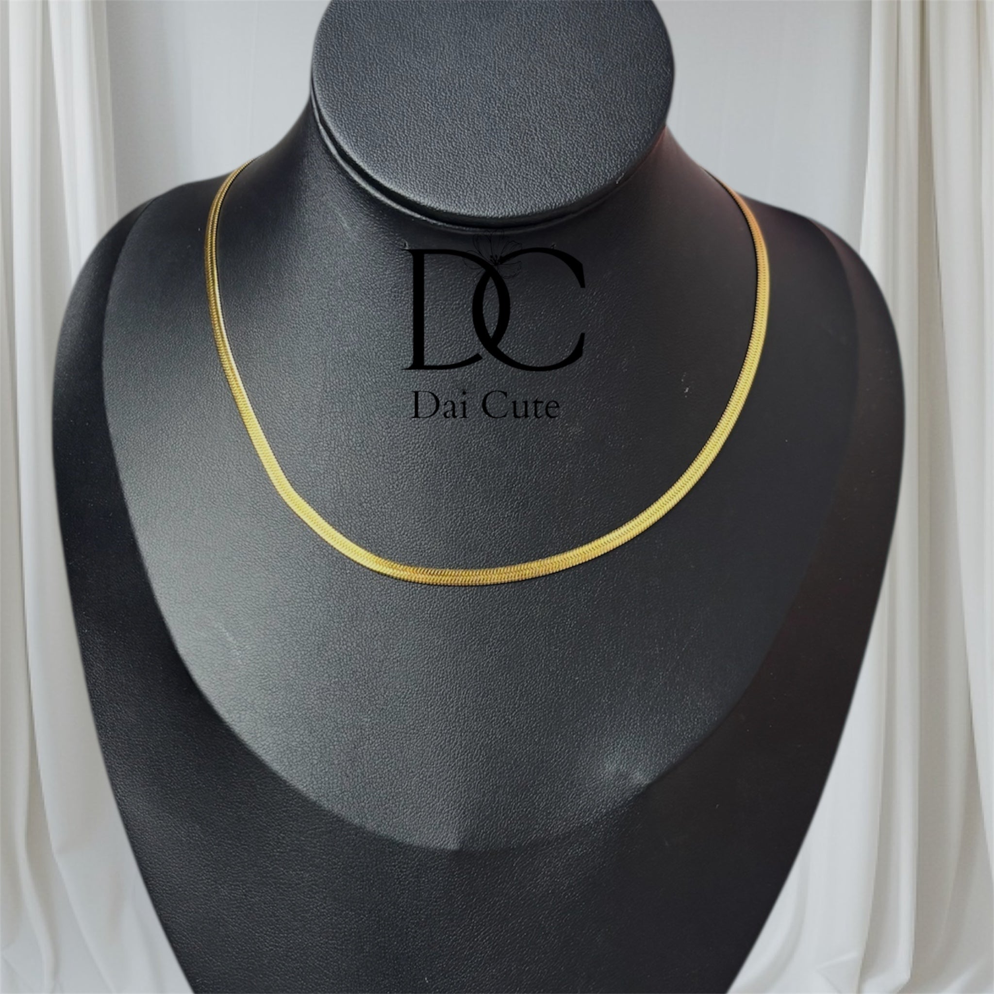18K Gold Plated Stainless Steel Snake Necklace
