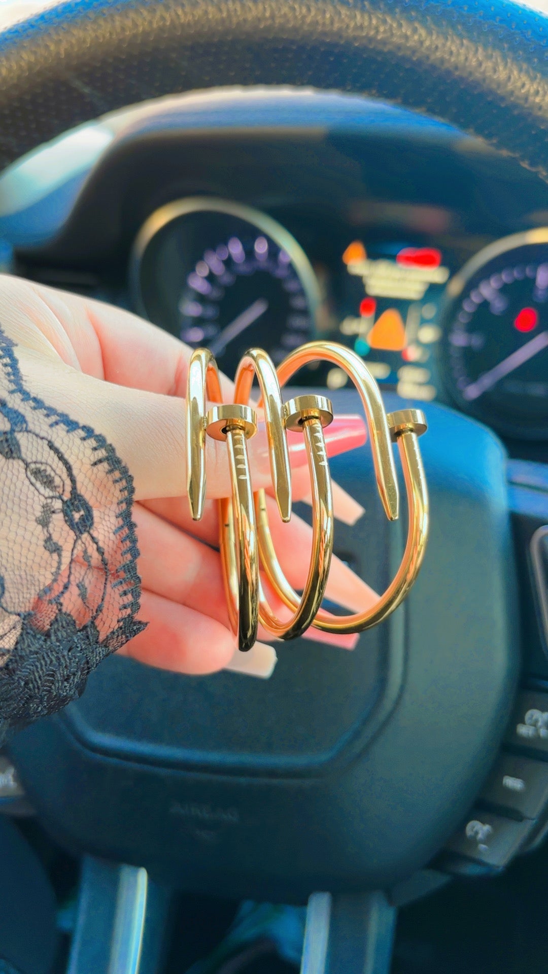 Gold Nail Bracelet
