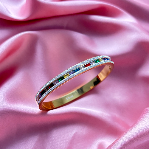 Braccialetto Arcobaleno di Pietre in Oro 18 Carati - Dai Cute